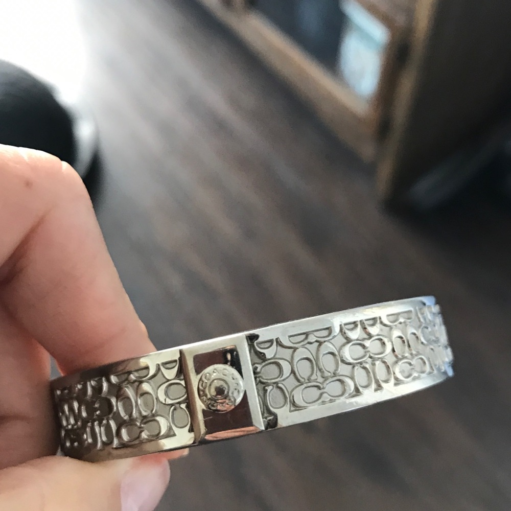 Coach Silver “C” logo bracelet - 100% Authentic